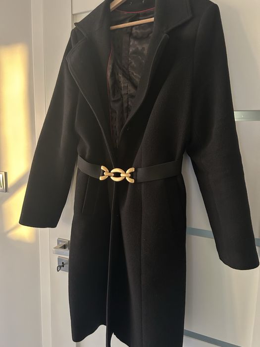 Płaszcz wełniany Taranko czarny