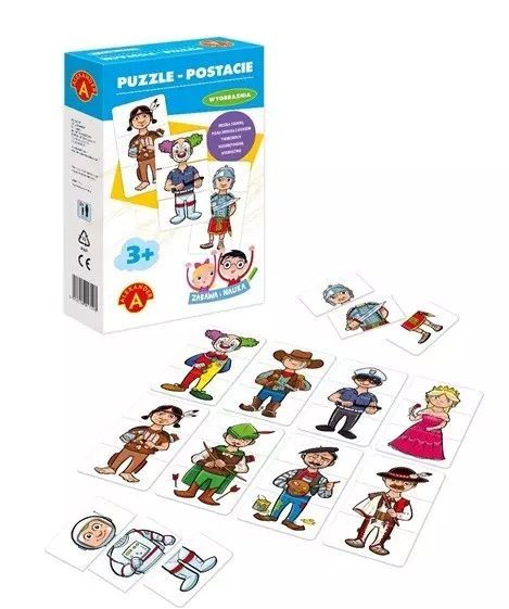 Zabawa i nauka. Puzzle - Postacie. Alexander