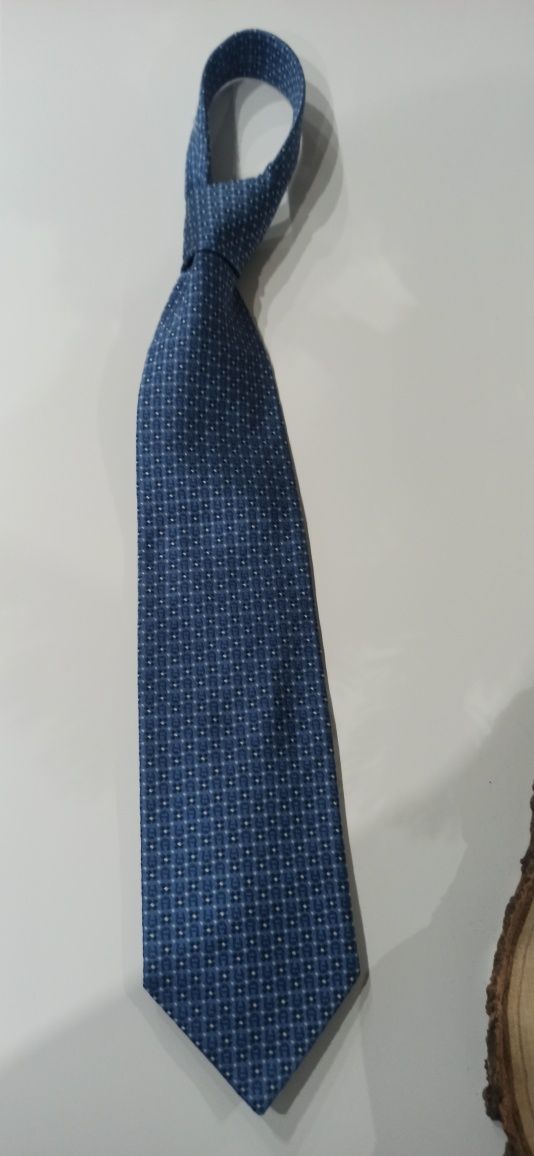 Krawat Aigner jedwabny niebieski