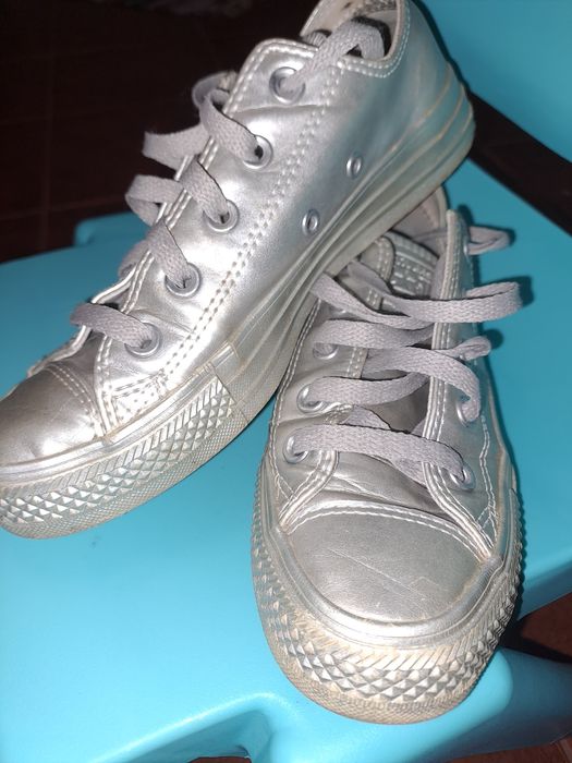Converse All Star prateadas