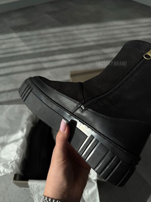 Черевики чоботи зимові Gant Snowmont чорні натуральна шкіра оригінал