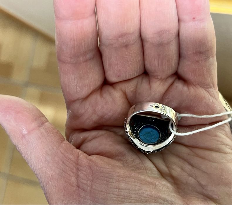 Новый серебряный перстень, размер 17,5