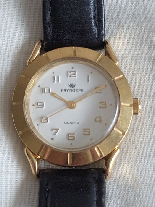 Zegarek Męski/Damski Pryngeps | Biała Tarcza | Szkieletowe Wskazówki