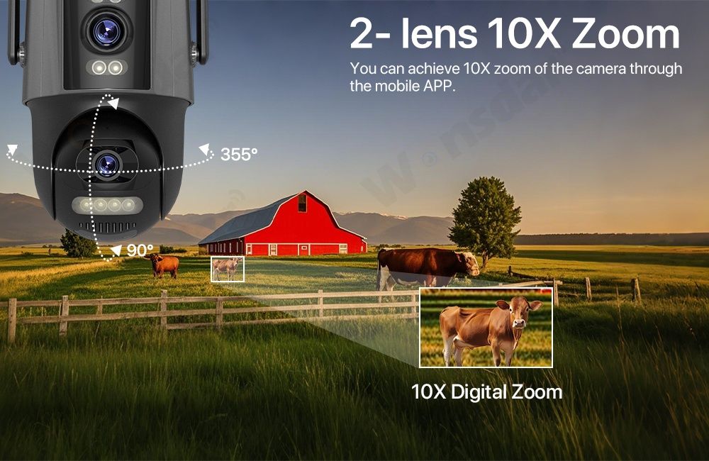 4G AOV 8 mp автономная камера с солнечной панелью 10000 mAh zoom 10x