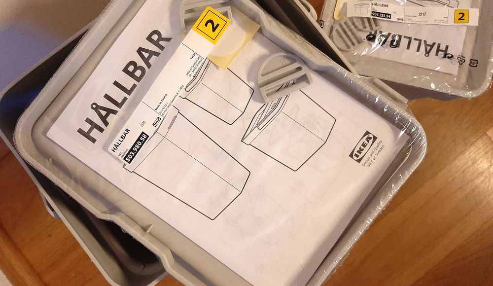nowe Pojemniki HÅLLBAR kosz ikea
