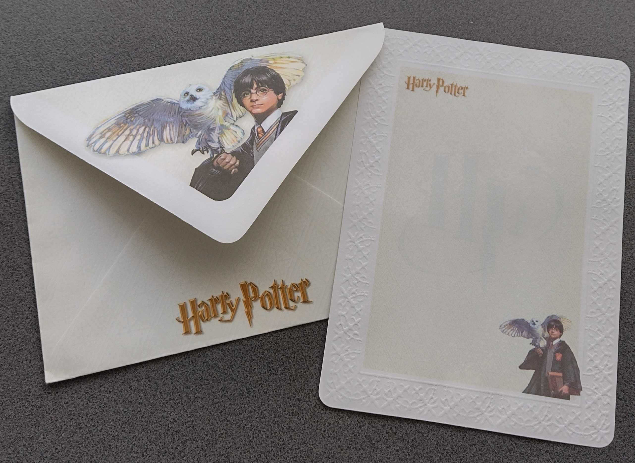 koperta i kartka Harry Potter papeteria vintage