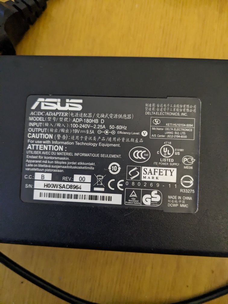 Блок питания 180вт Asus ADP-180HB D clevo delll hp msi зарядка для ноу