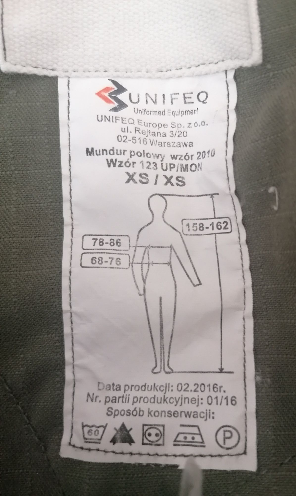 Mundur wojskowy XS/XS wzór 2010 Unifeq