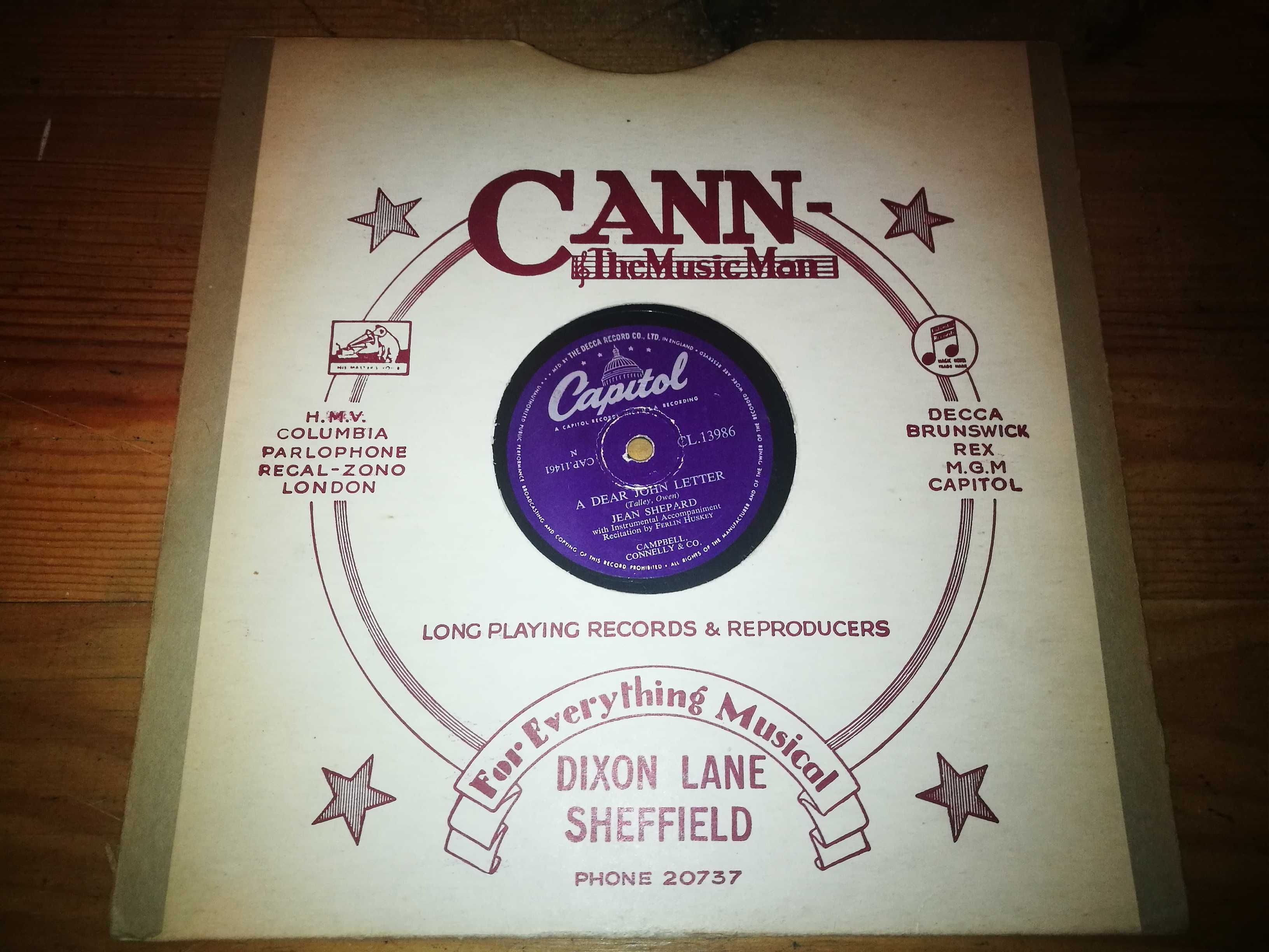 JEAN SHEPARD (78RPM)-I'd Ratter Die Young . (ED ING - 1953 -   10'