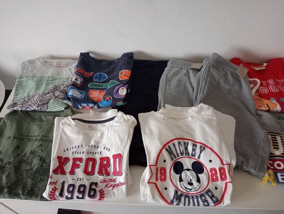Lote de 7 t-shirts manga comprida, 3 calças, 9/10 anos Zippy portes in