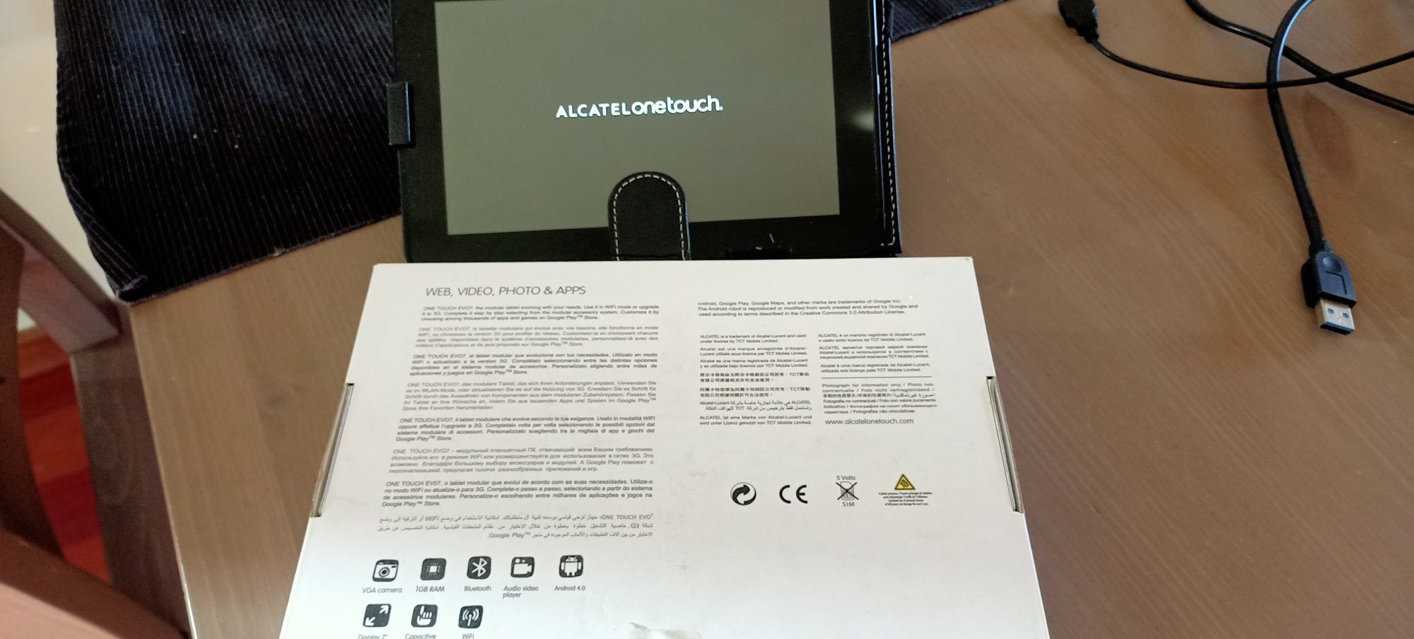 Tablet Alcatel cały zestaw