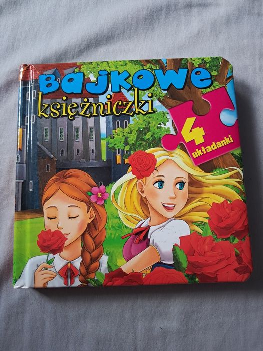 Outlet, Bajkowe księżniczki 4 układanki, puzzle dla dzieci, książka