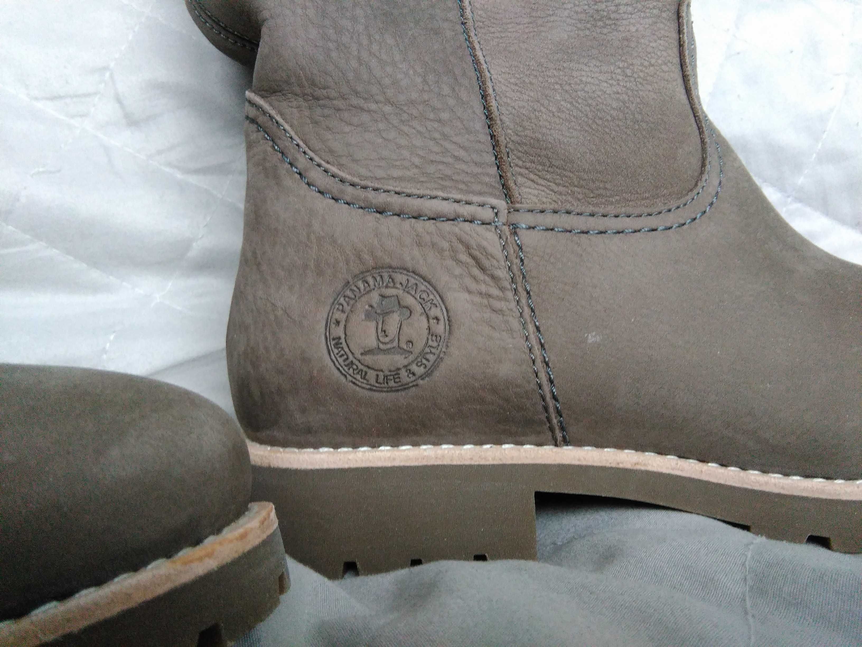 Nowe buty damskie skórzane Panama Jack Bambina Igloo r. 39 25cm kozaki
