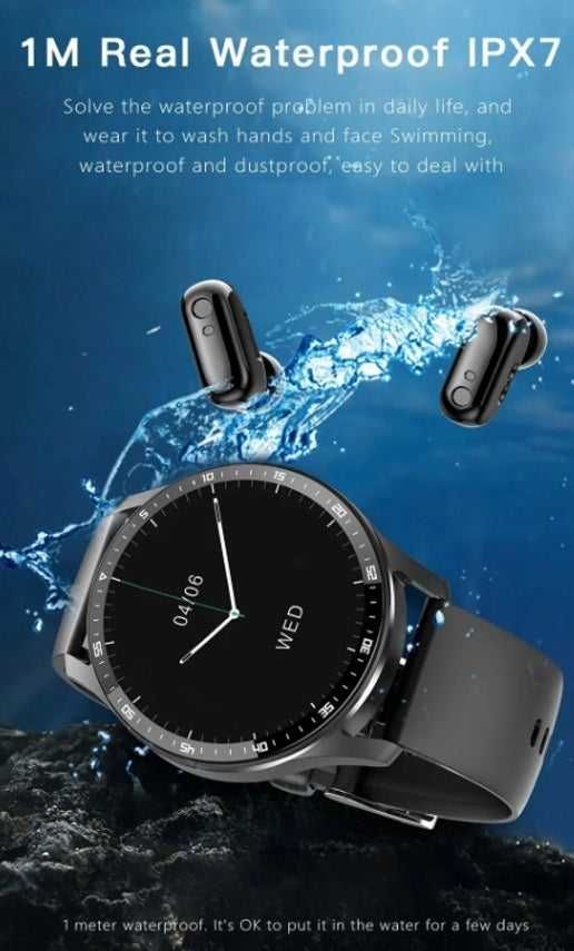 Smartwatch & Headset TWS 2 in 1  c/ auriculares interior »artigo NOVO*