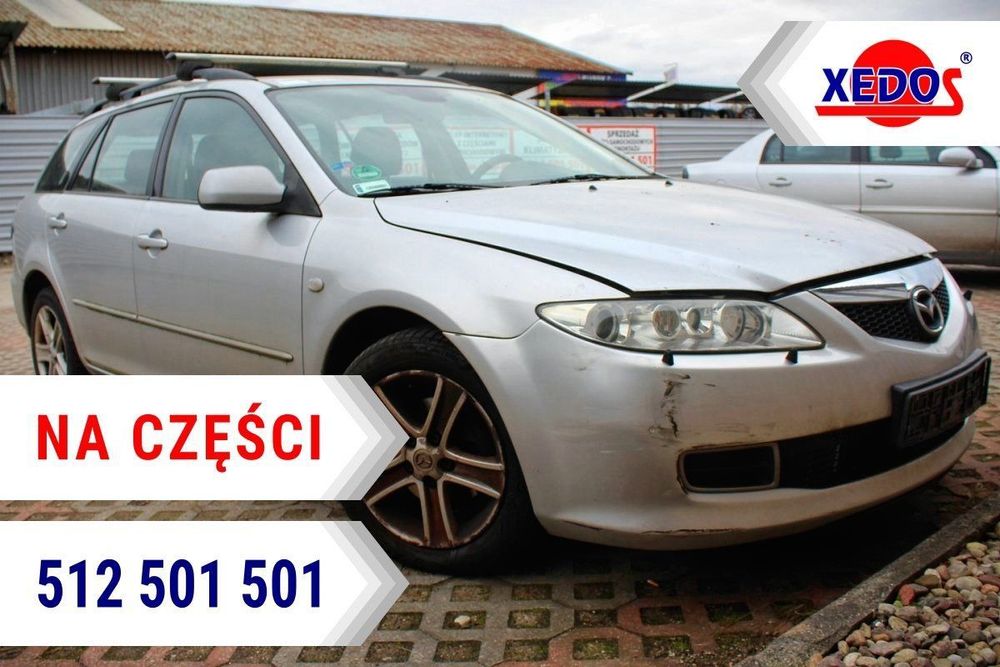 Mazda 6 GY 2007 2.0D RF7J Kombi (MASKA, ZDERZAK, LAMPA, BŁOTNIK, DRZWI, SZYBA, FOTEL)