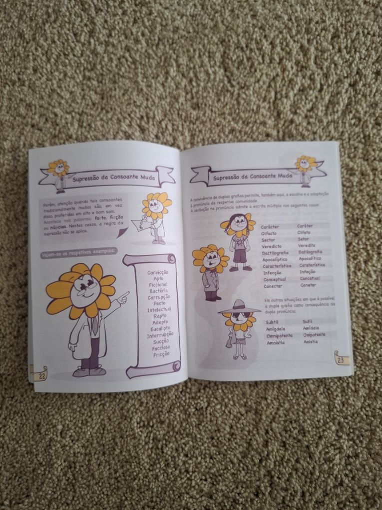 Livro de aprendizagem Estudo do Meio e Aprende o Acordo Ortográfico.