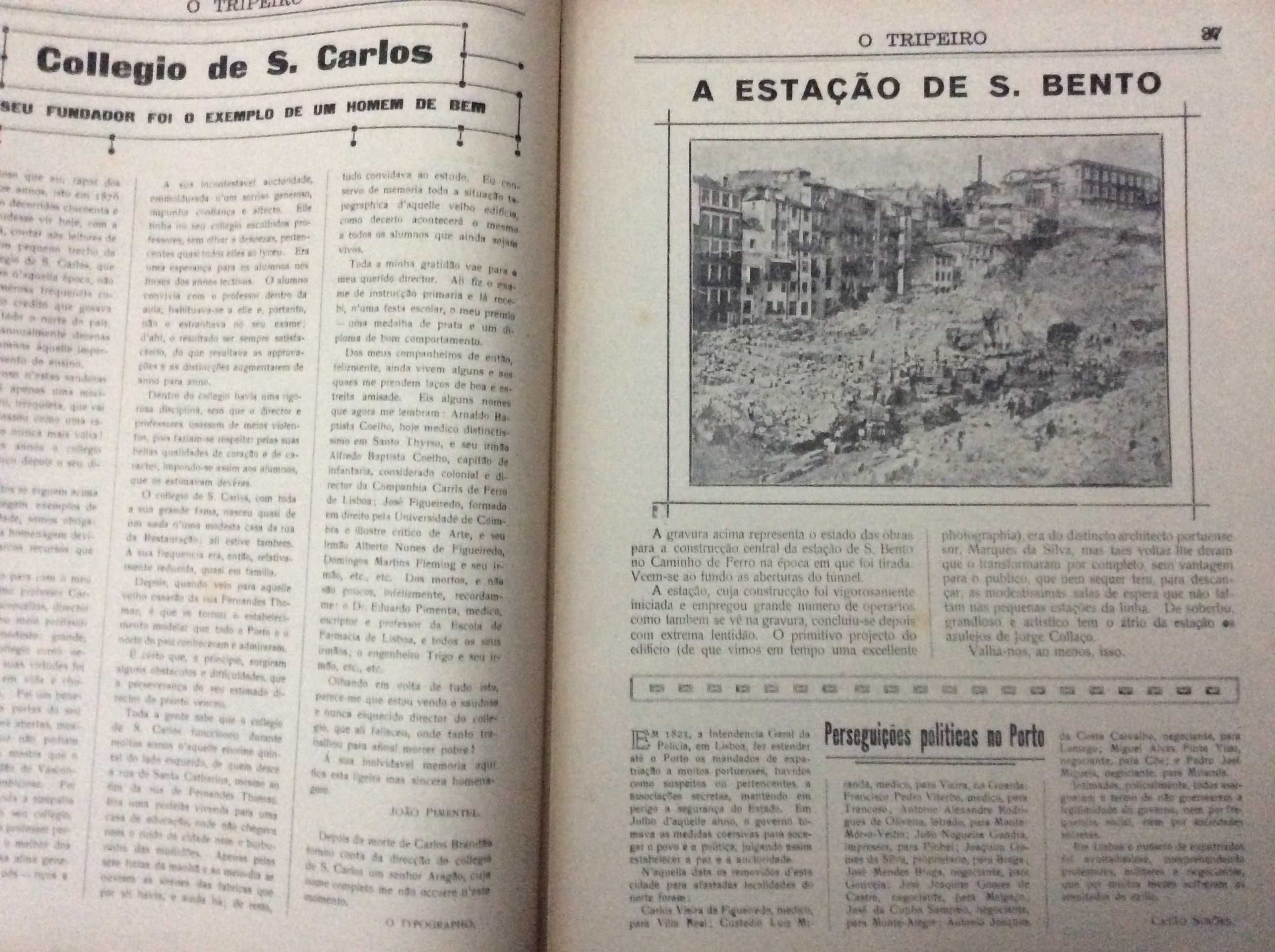Um pouco da história do Porto e arredores. O Tripeiro, 1927
