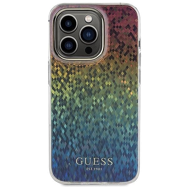 Etui Guess IML Faceted Mirror Disco Iridescent na iPhone 15 Pro - wiel