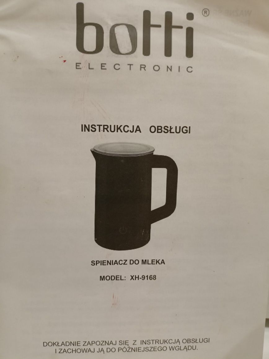 OKAZJA, Speniacz do mleka Botti XH-9168