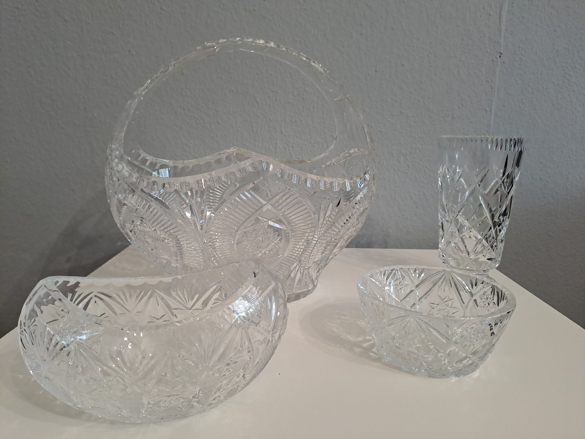 Zestaw kryształów - wazonów