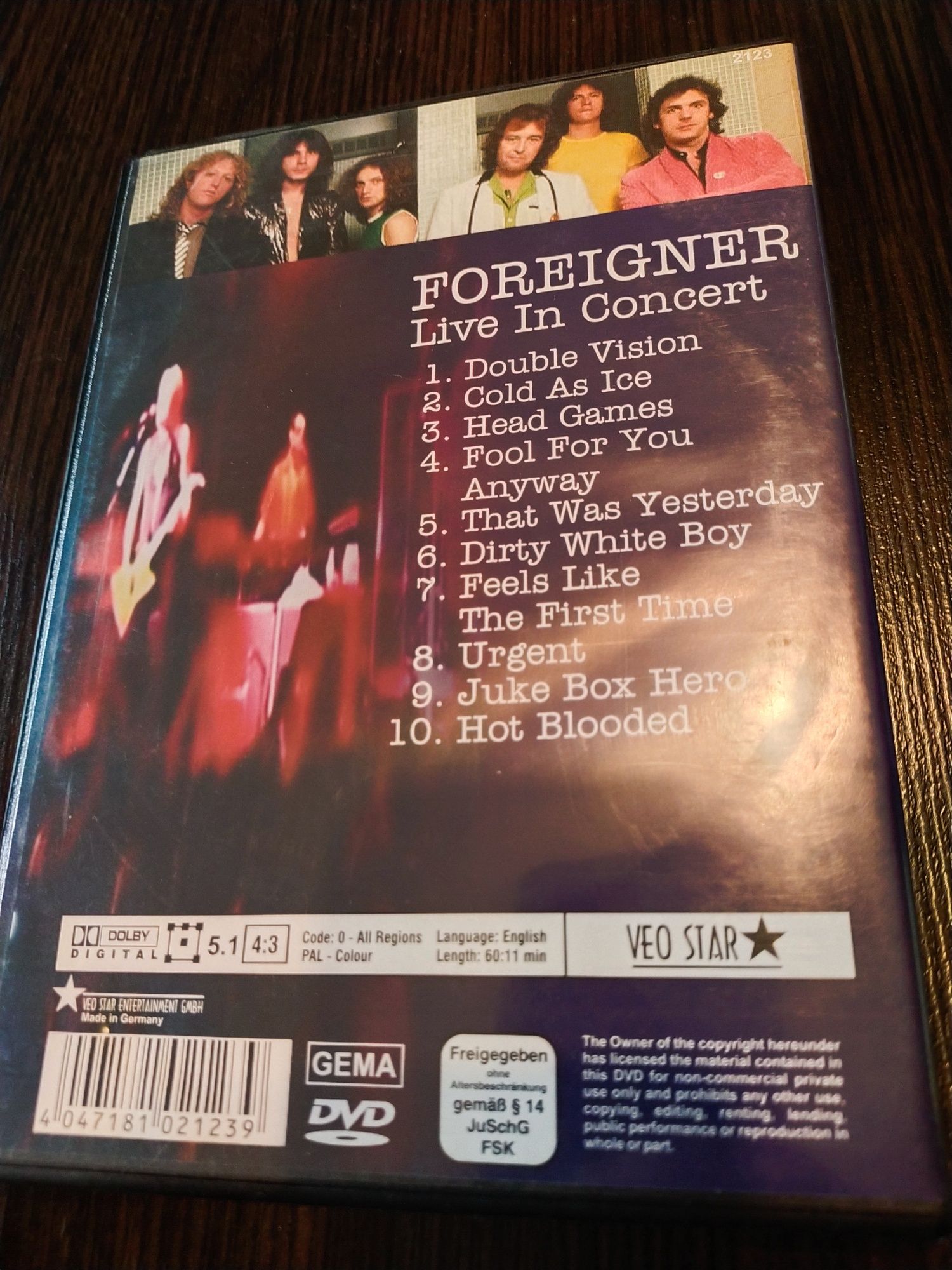 Foreigner Live In Concert  DVD