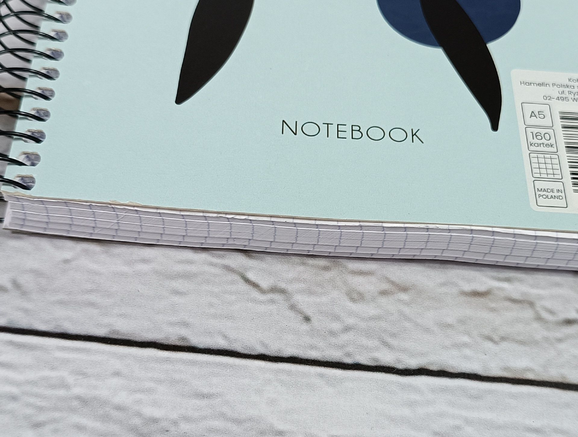 Kołozeszyt notes notebook A5 w kratkę 160 kartek