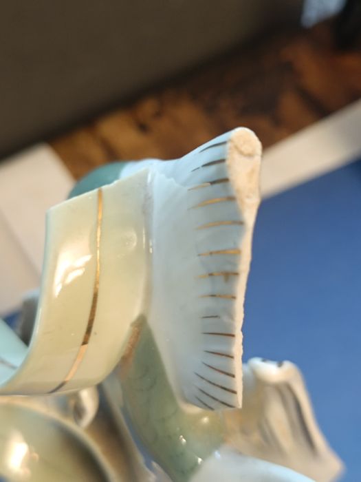 Czeska porcelana skalary uszkodzony