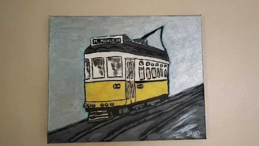 Tela pintada a acrílico, medidas 30x24cm. Nova