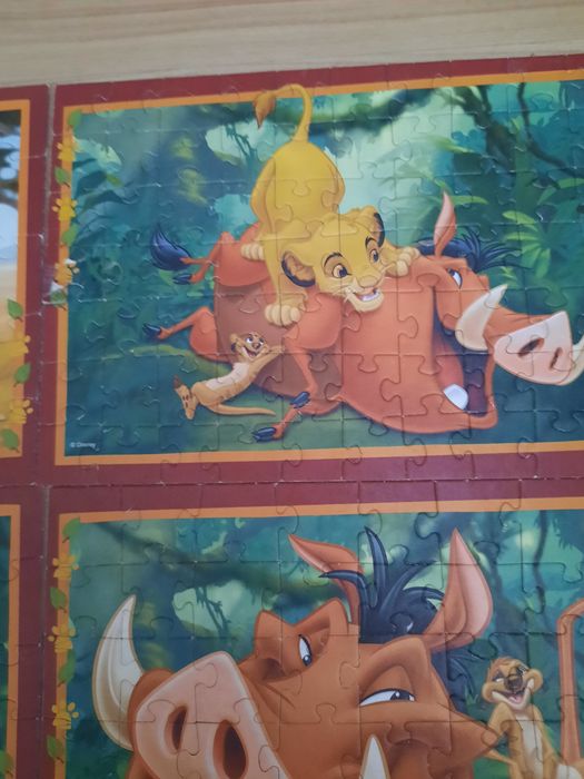Puzzle Król Lew 4 obrazki Disney + gratis