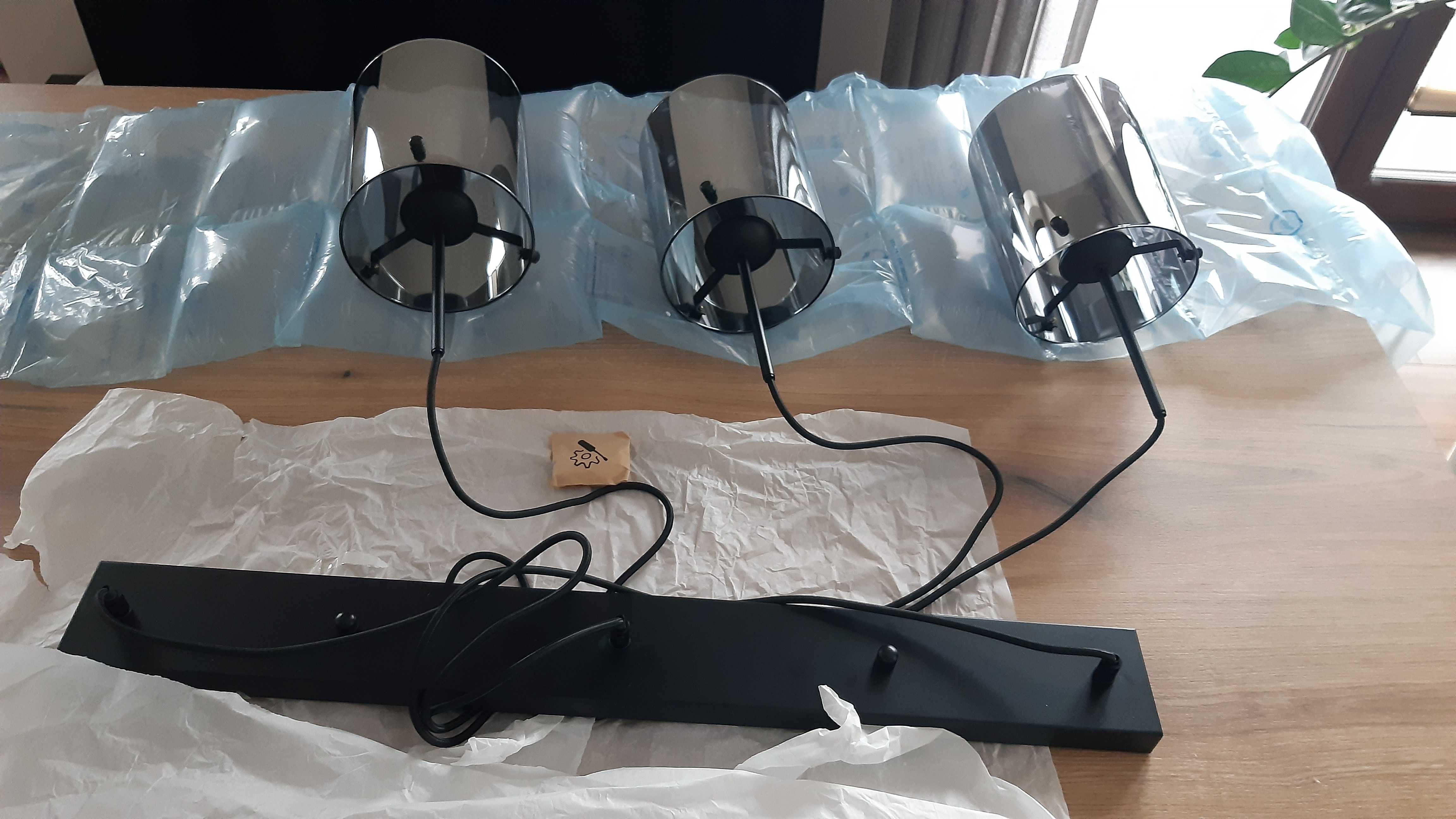 Lampa wisząca nowoczesna - szkło dymione