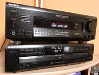 Zestaw Amplituner Sony STR-DE 215+odtwarzacz CD-zmieniarka CDP-CE315
