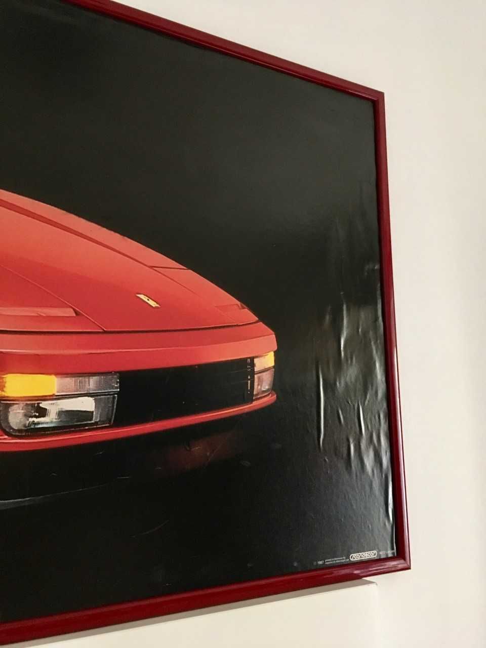 Ferrari Testarossa - poster quadro antigo 1,60 m x 55 cm