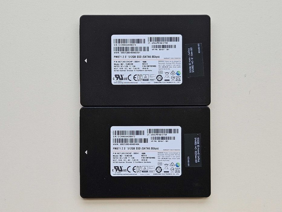 SSD 512Gb SATA 2.5 Samsung PM871 MZ-7LN5120 MZ7LN512HCHP