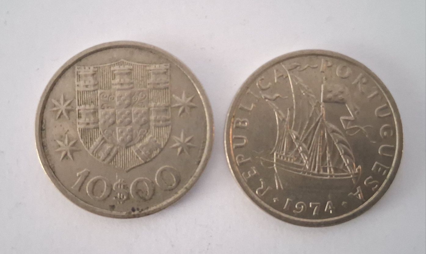 Moeda República 5 e 10 escudos