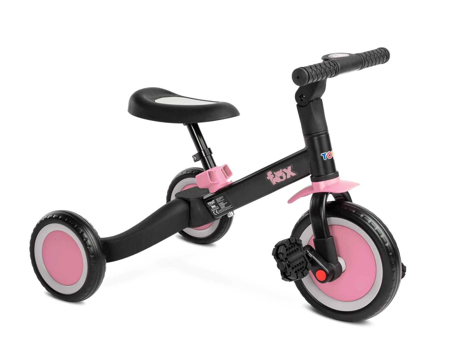 Toyz FOX rowerek biegowy 2w1 Różowy