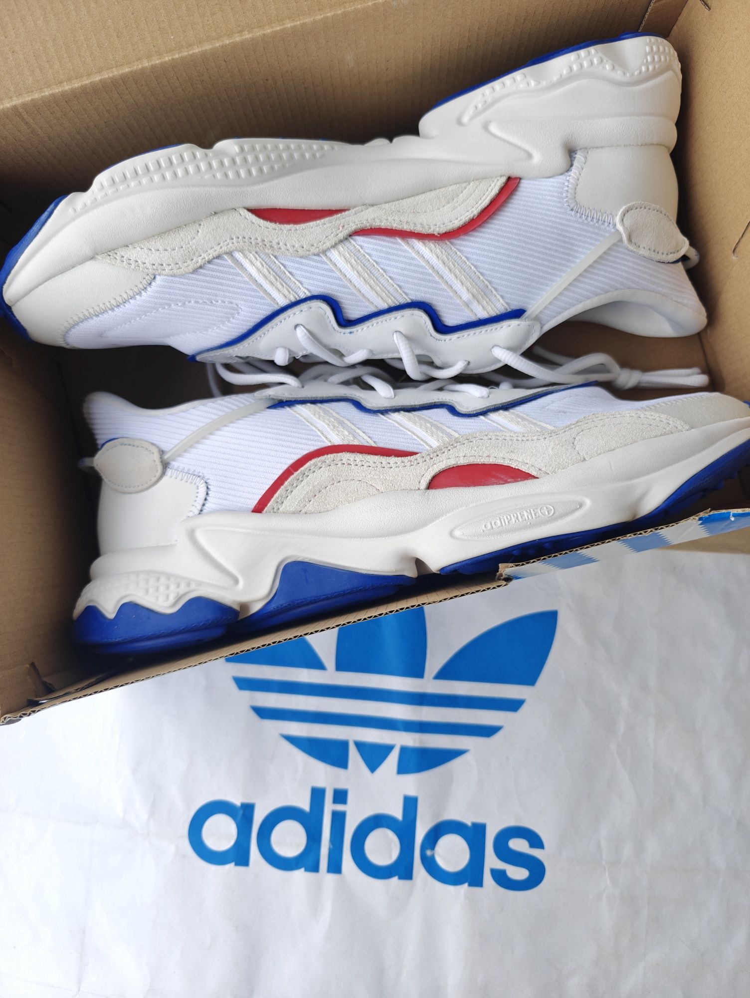 Nowe buty Adidas Ozweego 46 UK11 męskie białe jasne jak air Jordan