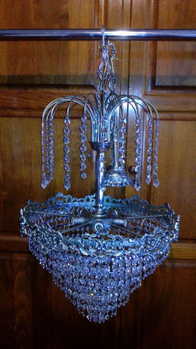 Lustre Candeeiro Cristal Vintage