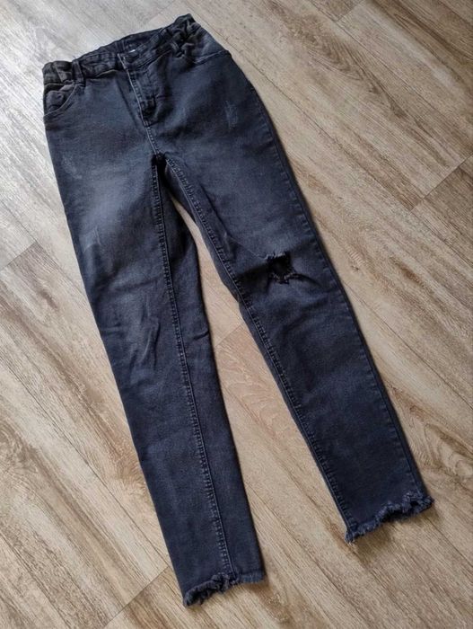 Bluza dziewczęca czarna i fioletowa nierozpinane + spodnie 164/170