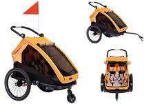 PRZYCZEPKA dwuosobowa dzieci XLC DUO S BS-C10 ALU wózek 2w1 amortyz