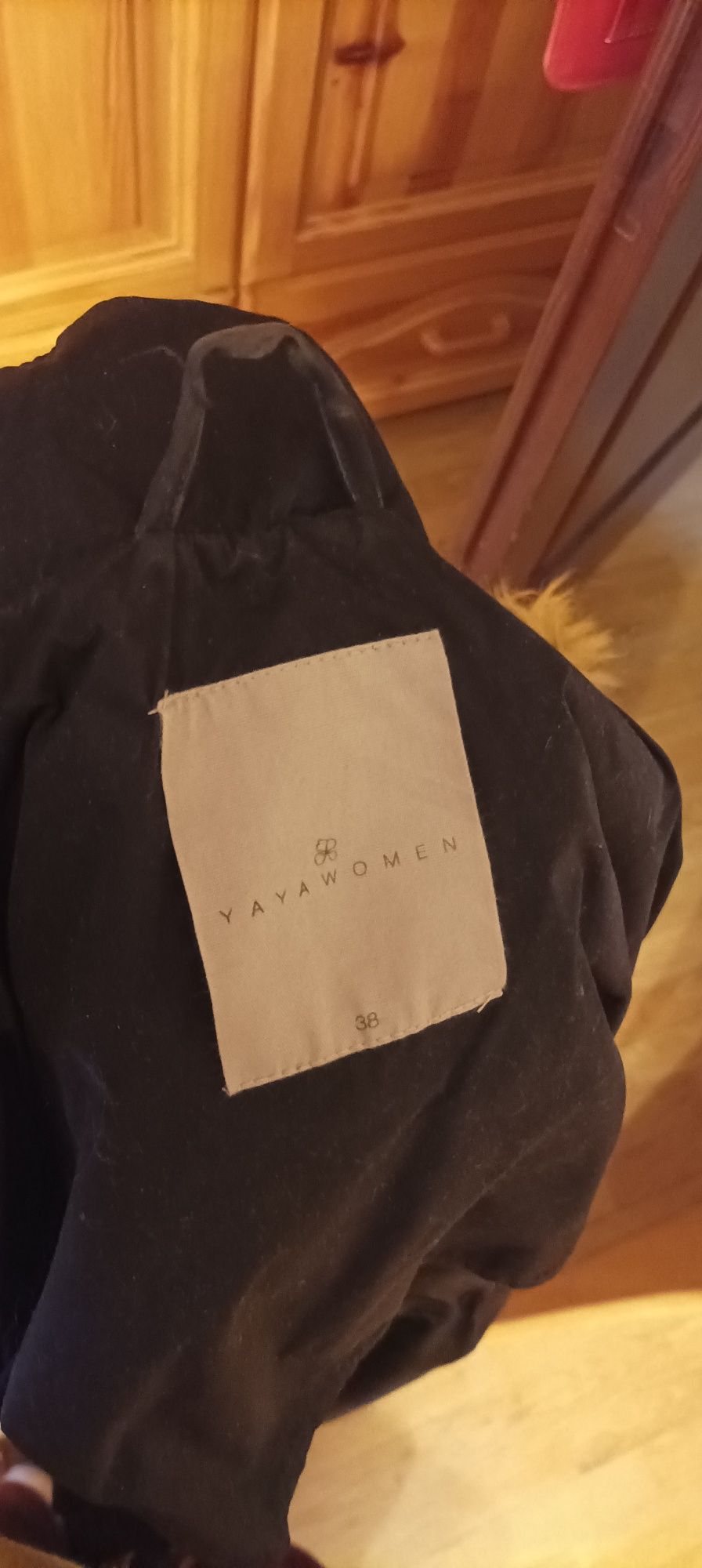 Kurtka parka zimowa ciepła z futerkiem granatowa misiem Yaya Woman 36