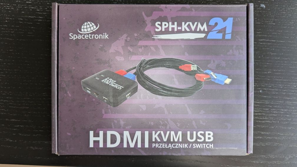 Switch KVM USB + HDMI 2/1 Sacetronic SPH-KVM21