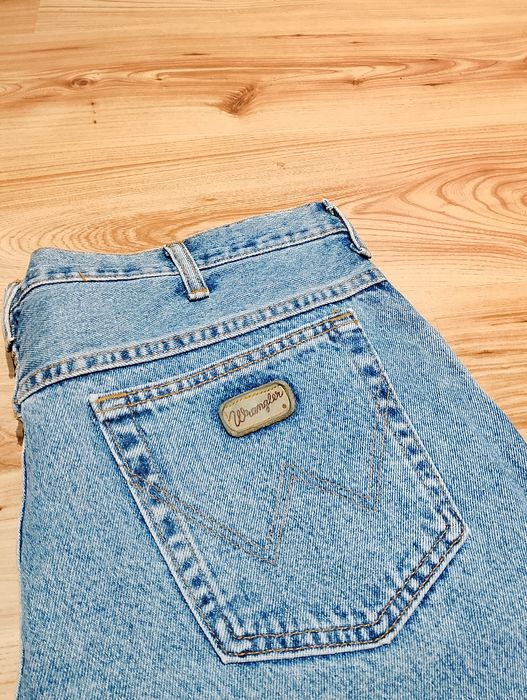Niebieskie Męskie Spodnie Jeansowe Dżinsowe Wrangler Texas