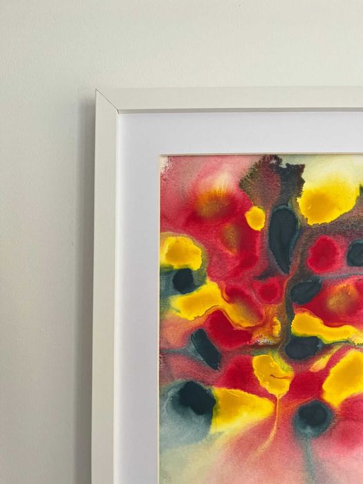 Pintura abstrata em acrílico