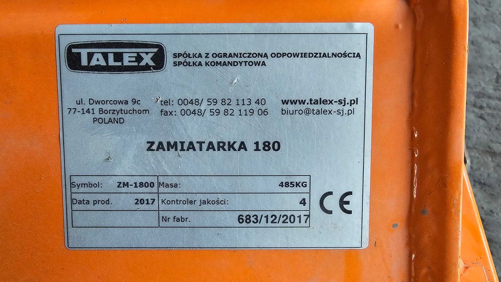 Zamiatarka hydrauliczna ZM -180