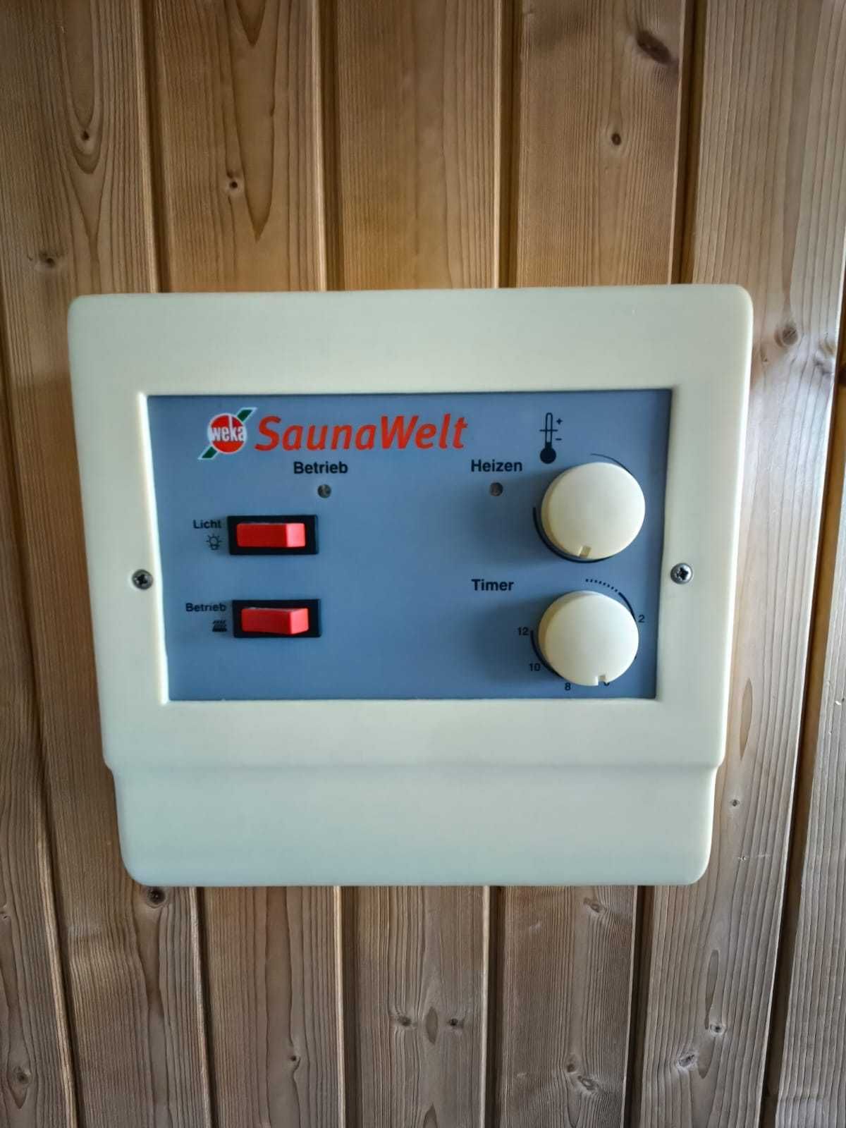 Sauna fińska sucha narożna + piec na 220V sterownik ławki MAŁA ZGRABNA