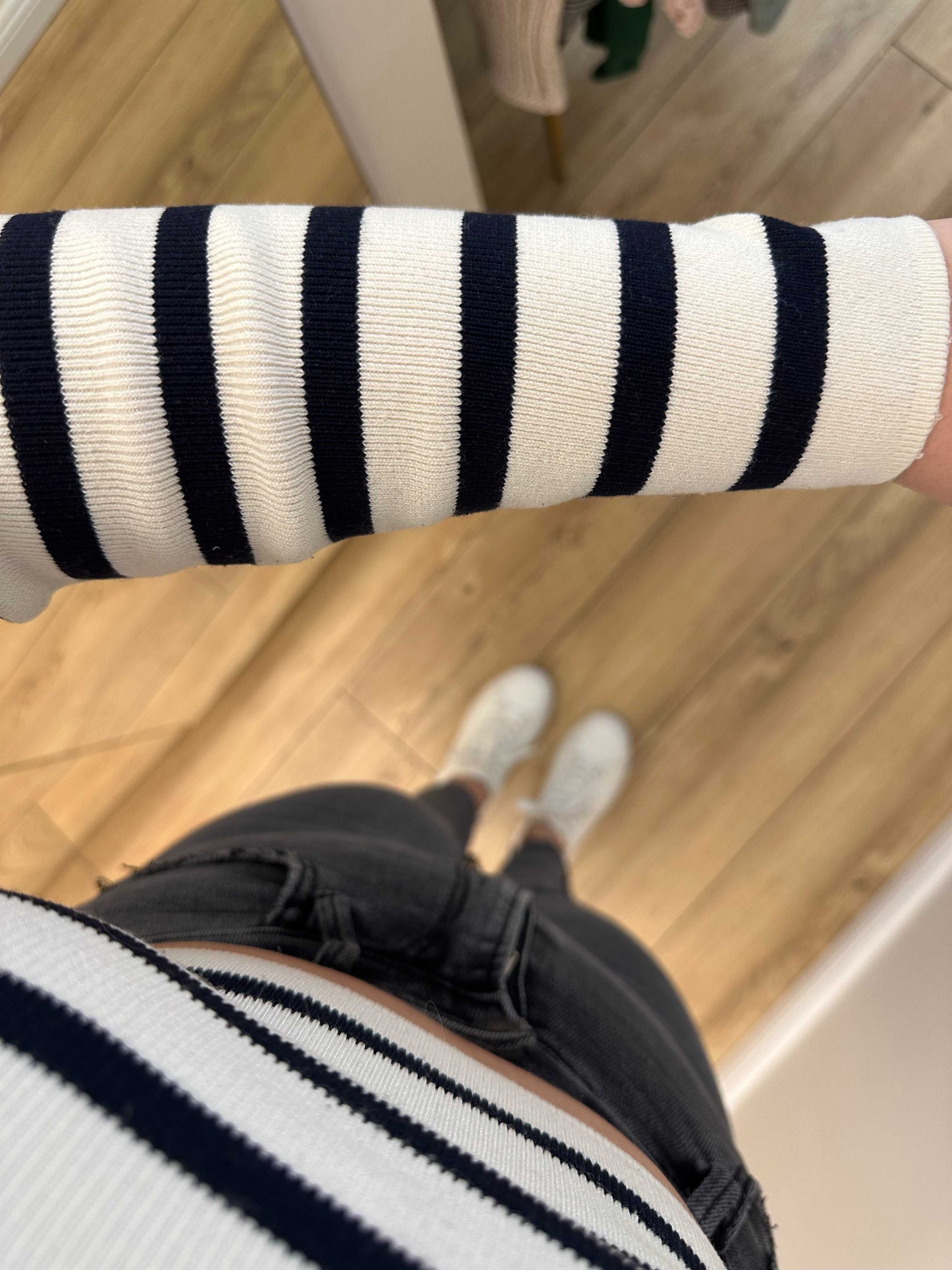 zara m sweter bluzka paski