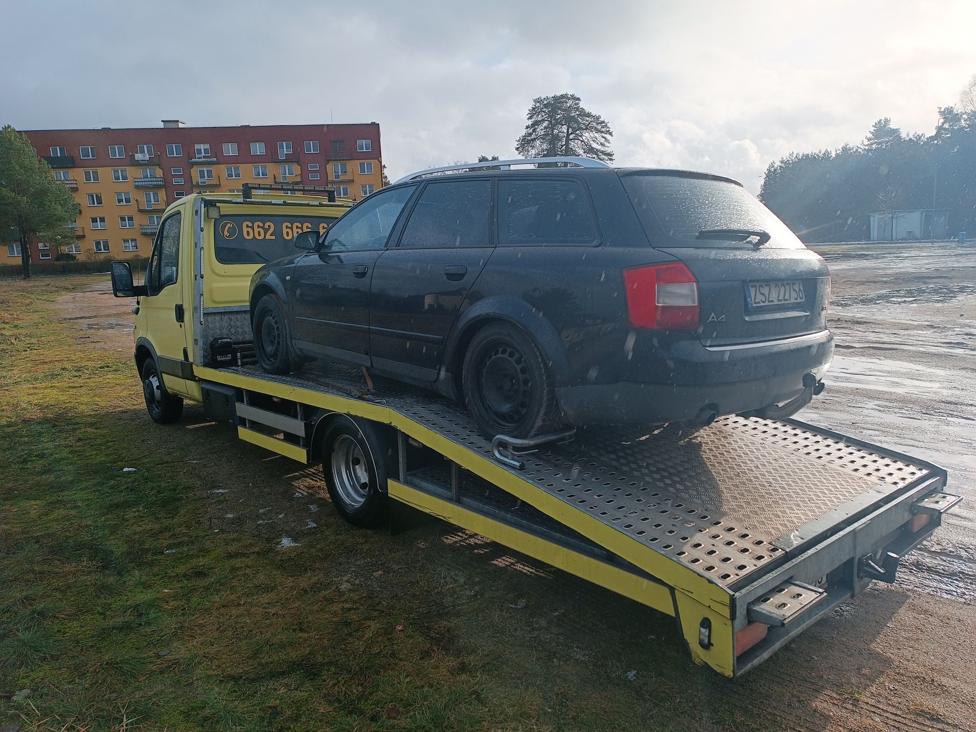 Autolawe laweta Iveco Daily 2.8 TD bliźniak najazd 5,2m nowy przegląd