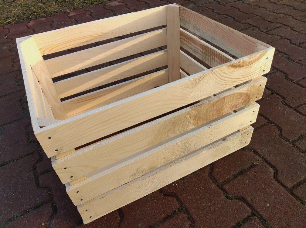 Skrzynka drewniana  klatka pudełko owoce jabłka50x40x30 producent