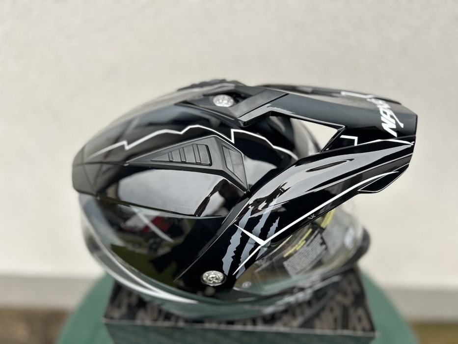 Kask motocyklowy enduro quad cross NAXA CO3 rozmiar M, blenda, szyba!