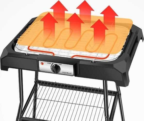 Grill elektryczny Aigostar Electric grill BBQ with stand 2000W VDE